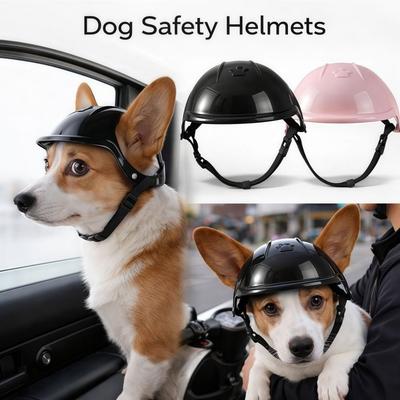 Com Furos para as Orelhas Capacetes para Cães Gatos Capacete Ajustável para Cão Chapéu Capacete de Motocicleta para Animal de Estimação Acessórios para Animais de Estimação
