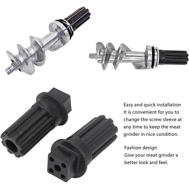 2 Pack Meat Grinder Screw Sleeve Meat Grinder Screw Liner Meat Grinder Screw Coupling Parts Plastic Material for Grinder
