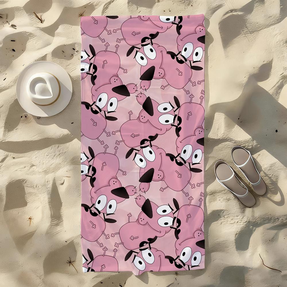 

C-Courage the C-Cowardly-S Dog Towel For Swim Yoga Gym Quick Drying Soft and skin-friendly Beach Towels All-Season W30*H60(CM)