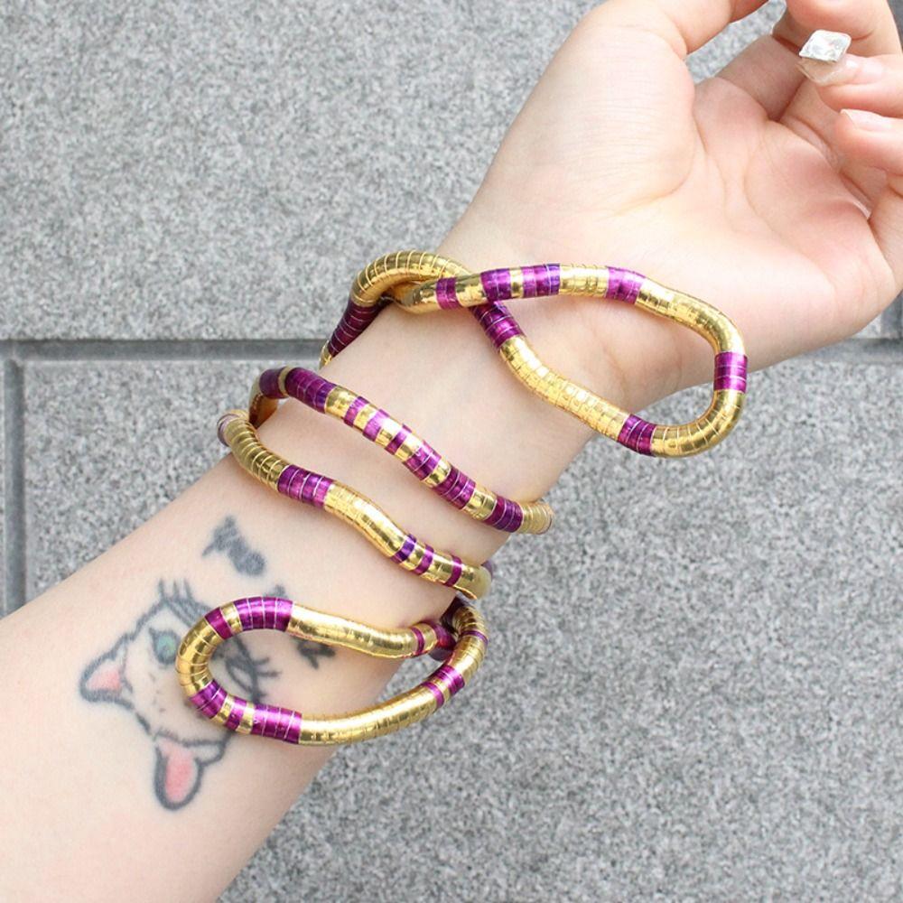 Alloy Bendable Snake Necklace Gold Color Bracelet New Flexible Choker  Jewelry Accessories
