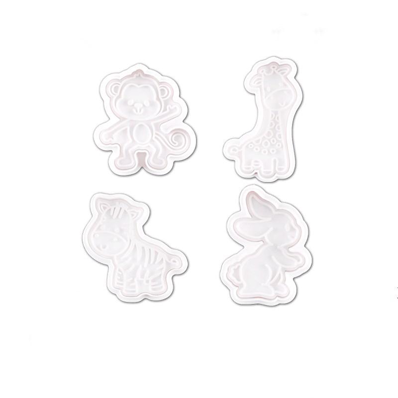 Hot Sale 4pcs Cake Tools Animal Cutter Set Cookie Cutters Biscuit Stamp Fondant Mould Baking Sugarcraft Mold