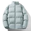 Einfarbig Stehkragen Baumwollgepolsterte Kleidung Herren Neu Winter Verdickt Warm Brot-Kleidung Locker Trend Baumwollkleidung Jacke