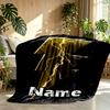 Custom Name Personalized Black Adam Print Blanket, Home Decor, Bedroom, Sofa, Camping, Couch, Gifts for Birthday Christmas