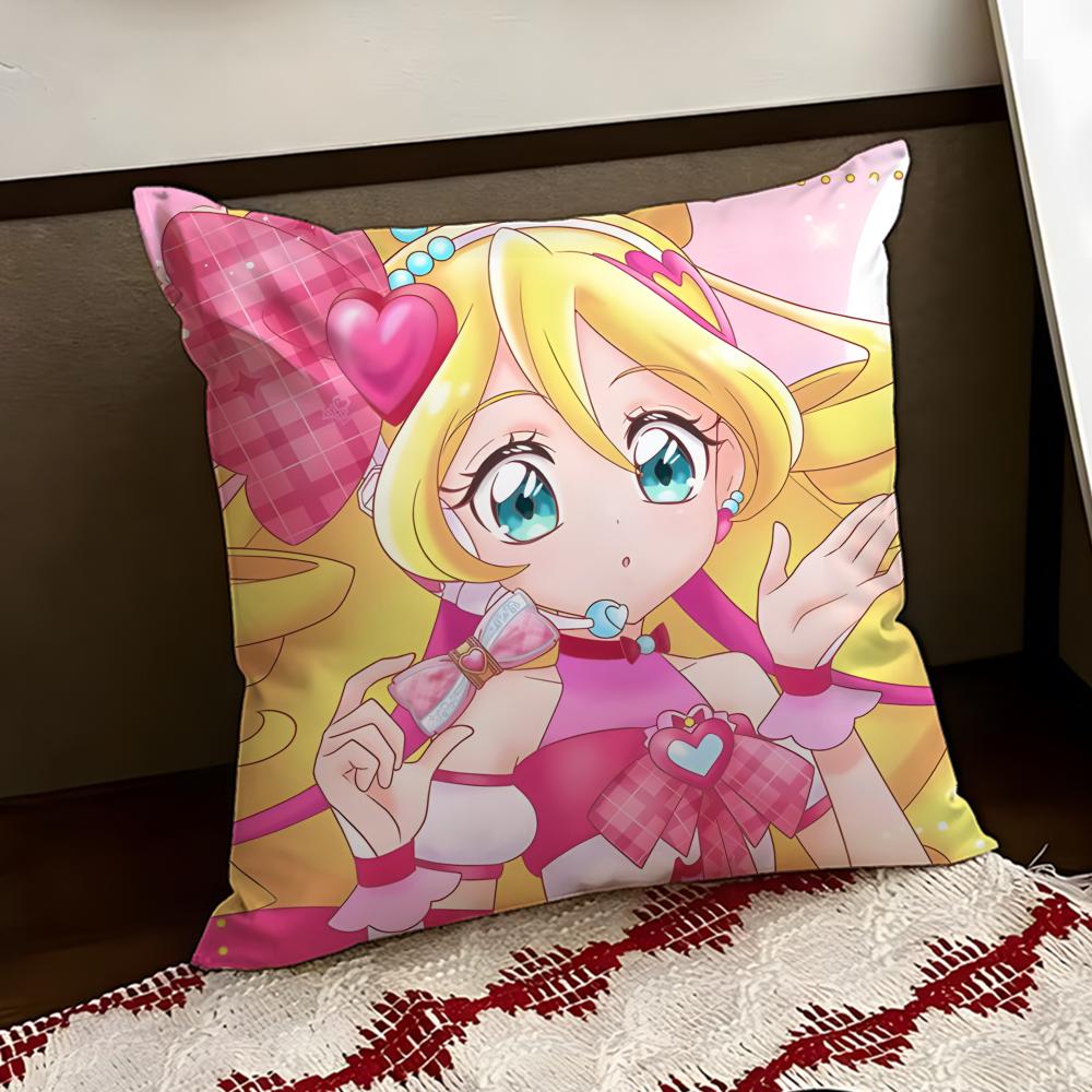 YYou and Idol PPretty Cure Cushion Cover Reversible Soft Durable Pillow Cover Home  Car MultiScene Use for Daily Comfort