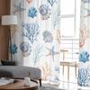 Marine Koralle im Sommer Seestern Fenster Tüll Vorhänge für Wohnzimmer Schlafzimmer Hotel Luxus Dekoration Transparente Vorhänge