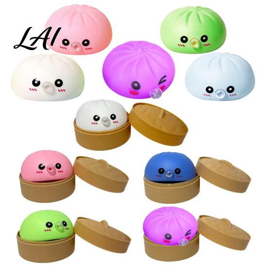 Decompression Sensory Toy Cartoon Expression Bubble Dumpling Stress Relief Steamed Bun Hand Relaxation Squeeze Fidget Tool Portable Reliever