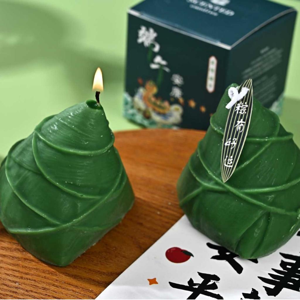 Dragon Boat Festival Zongzi Aromatic Candle Atmosphere Ornaments Indoor Bedroom Fresh and Light Fragrance Lasting for A Long Time
