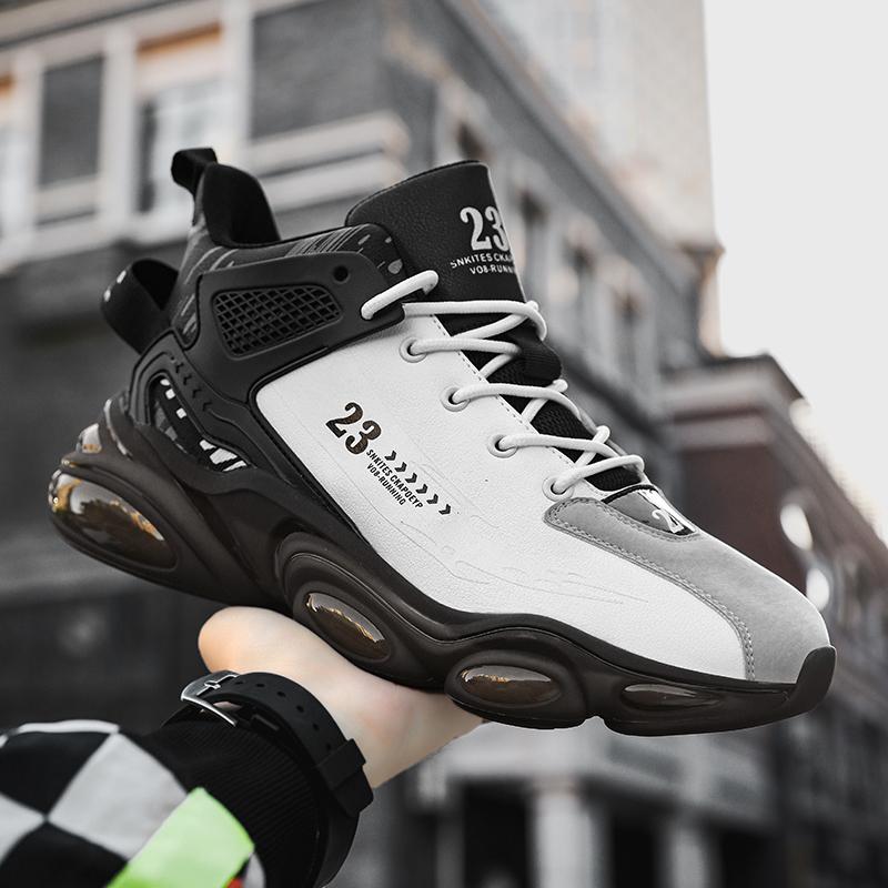 Pantofi Bărbați High Top Pantofi de Baschet pentru Bărbați Amortizare Confortabil Antiderapant Adidași Antrenament Atletic Piele Tenis Masculino