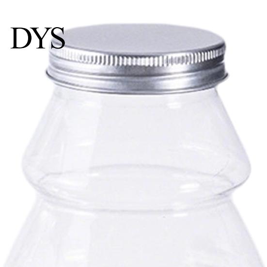 Plastic Beverage Containers 5Pcs Christmas Tree Shaped Bottle, 500ml Food Grade Clear Packaging Container for Bottles Cold Drink Coffee, Leak