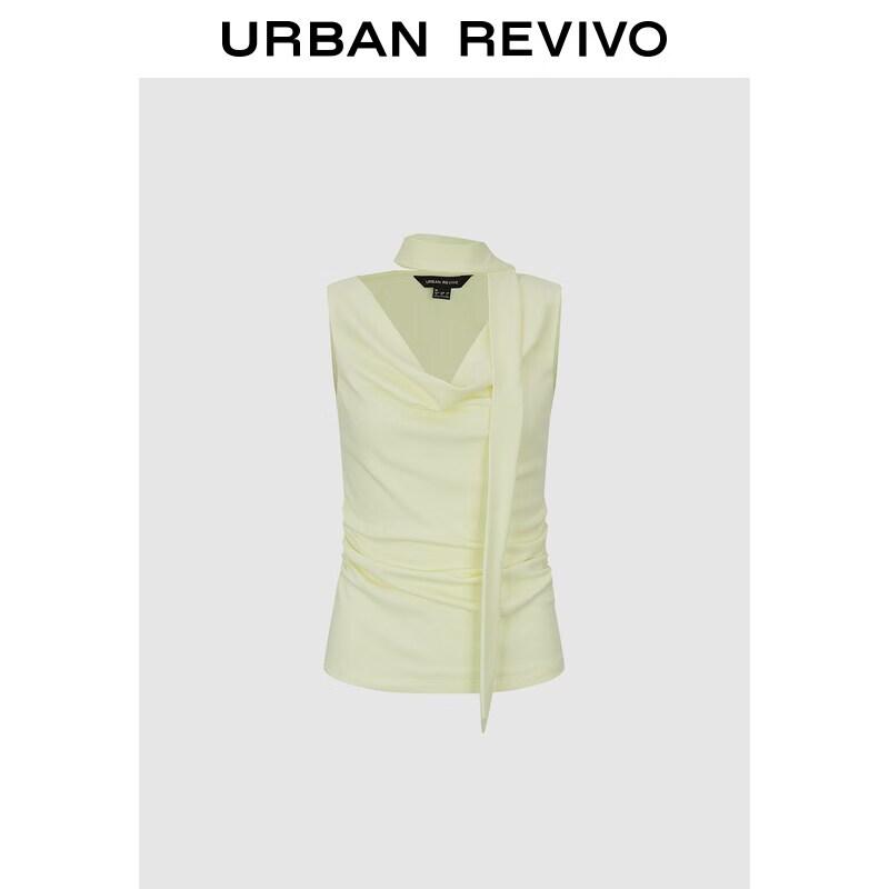 UR2026 Women s Drape Neck Pleated Slim Vest XL}]}`````````}```````````````````}}{