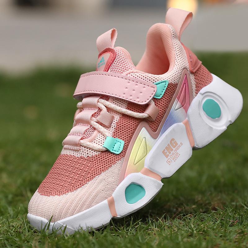 

Девичьи преппи повседневные спортивные кроссовки, дышащая сетчатая ткань, полосатый узор, низкий верх, круглый носок, с регулируемой застежкой 39