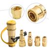 Brass Material Outdoor Barbecues Propane Adapter Kit Low Pressure Propane Shut-off Valve Quick Wrench Connector