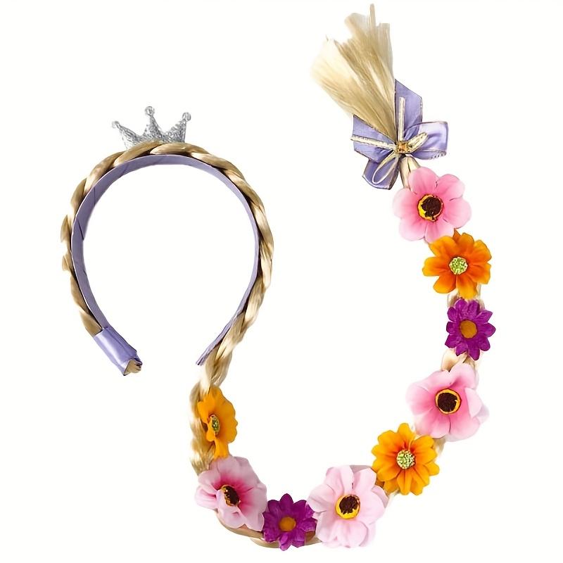 

Очаровательный детский парик принцессы для переодевания | Длинная плетеная полиэстеровая повязка для волос | Для костюмированных вечеринок