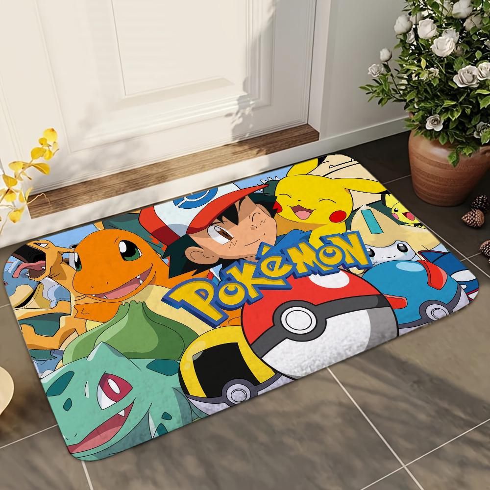 1pc B-Bandai P-Pokemon Bathroom Absorbent Mats Anti-Slip Mats Home Decor Supplies Carpets Home Kitchen Floor Mats