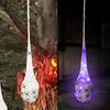 Light-up Halloween Spider Egg Web Hanging Decoration for Outdoor Porch Lawn Wall Creepy Party Decor Spooky Glowing Decoration