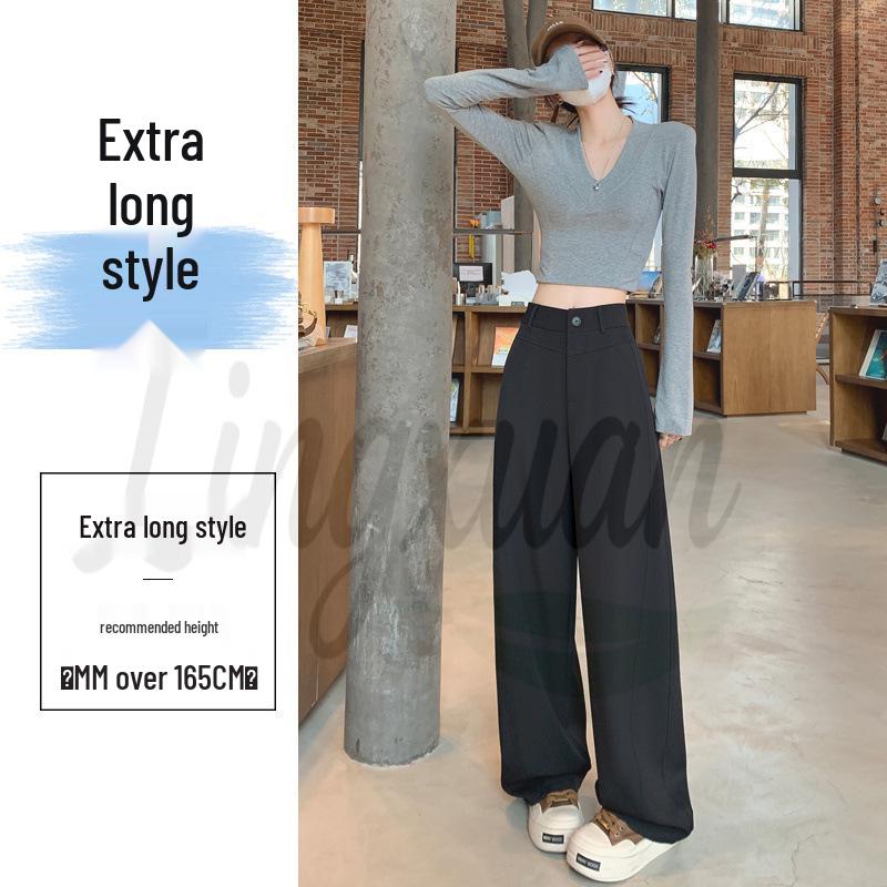 

Women s High-Waisted Straight-Leg Drape Commuter Suit Pants for Spring/Summer XL