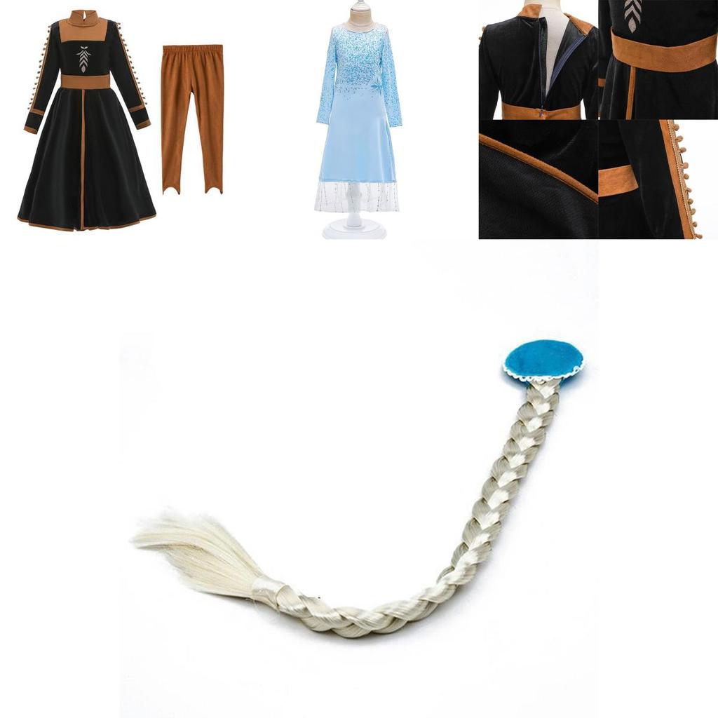 Beautiful Frozen 2 Elsa Snow Queen Anna Kids Dress Costume Breathable Fabric For Girls