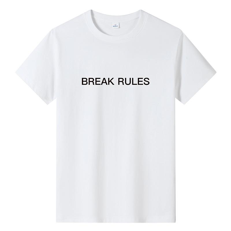 Bistrota M-6XL Puur katoenen heren casual T-shirt met korte mouwen en ronde hals voor jongens 6XL wit