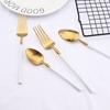 Black Gold Matte Cutlery Set 18/10 Stainless Steel Dinnerware Knife Fork Spoon Dinner Set Kitchen Flatware Tableware Set
