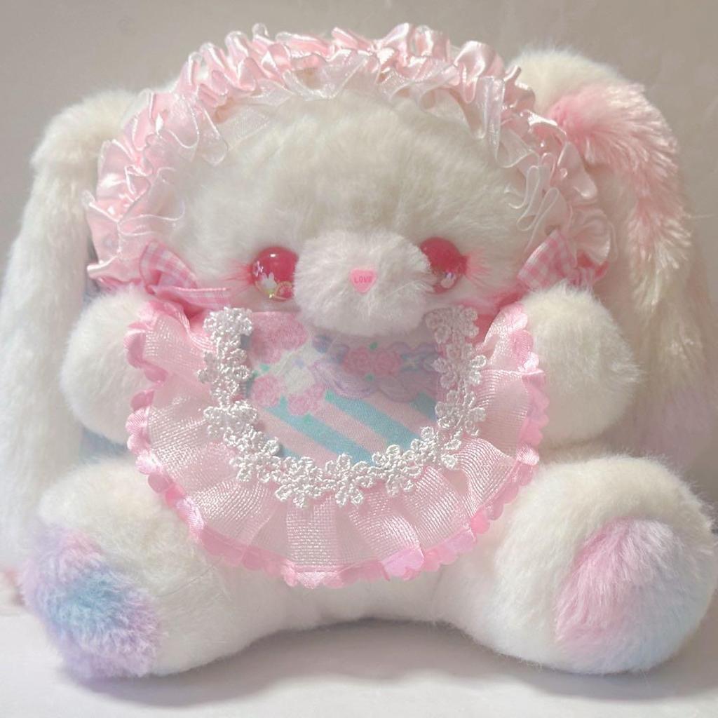 [USED] Lily Ribbon Artist Felt Teddy Bear Handmade Plush Toy