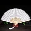 Diameter 40cm Chinese  Vintage Bamboo Fan Bamboo Frame Bamboo Silk Folding Fan  Dancing Party