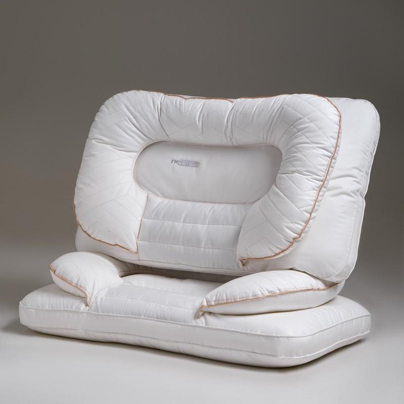 Dual-Layer Buckwheat Pillow With Ear Protection Side Sleepers Washable Cotton Cover Medium Support Neck Adults