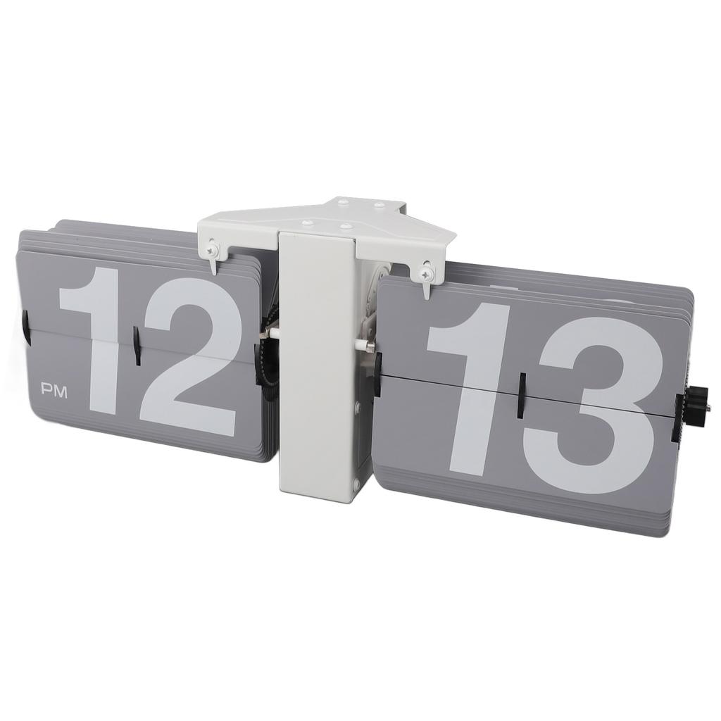 Automatic Flip Clock Mechanical Clock Battery Powered Retro Digital Flip Down Clock for Desktop Standing Wall Hanging