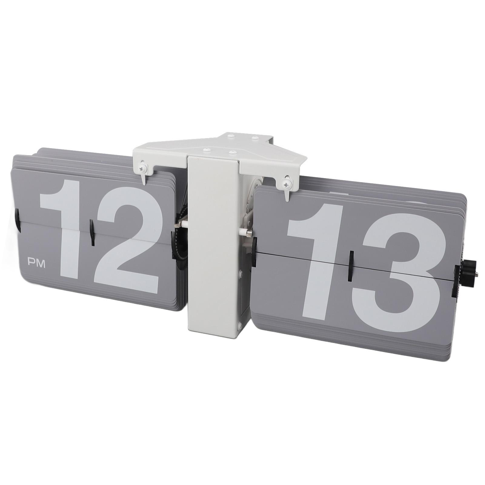 

Автоматические перекидные часы Механические часы Питание от батареи Ретро Цифровые перекидные часы для настольной установки Настенные White Stand and Grey Flip