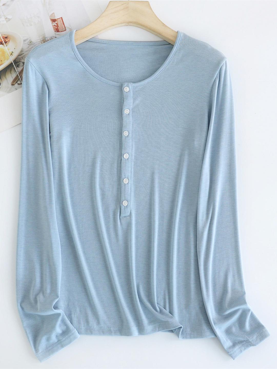 

2025 Autumn/Winter Women s Slim-Fit Round Neck Striped Knitted Sweater - High-Stretch, Soft, Long-Sleeve, Half-Button Base Layer Medium