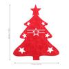 48Pcs Xmas Tree Cutlery Bags Felt Fork Spoon Holders Christmas Tableware Decoration Holiday Party Favor Table Setting