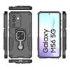 For Samsung Galaxy M56 5G Case Rotatable Ring Kickstand PC+TPU Shockproof Phone Cover