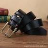 Alien Tail Belt Men's Genuine Leather Needle Buckle Layer Cowhide Business Versatile Youth Retro Fashion Casual Pants Belt