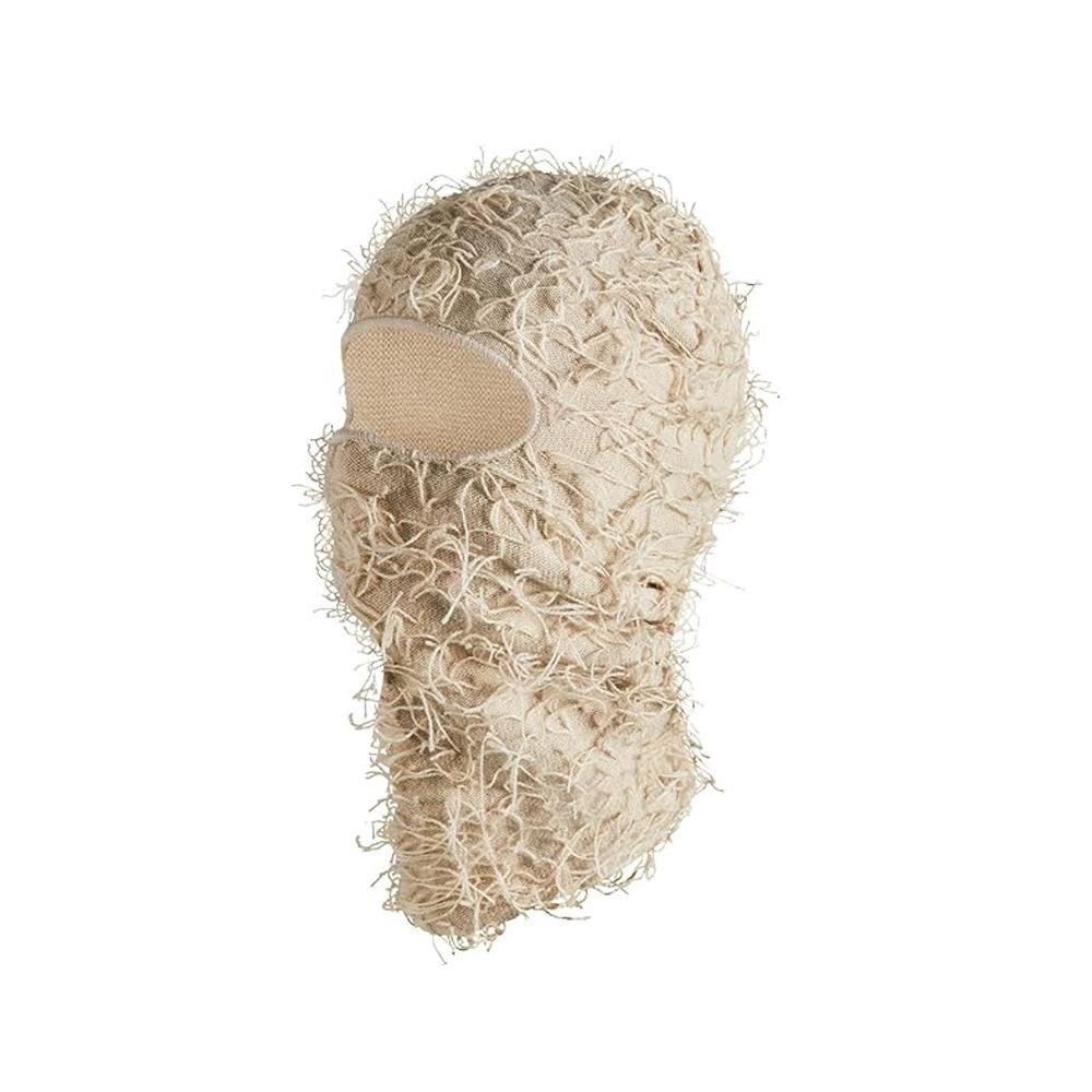 Balaklafa hat for men and women, funny acrylic knitted yarn head cover, outdoor skiing thermal mask