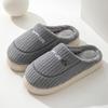 Winter Plush Thick Soled Cotton Slippers Bag and Heel for Men, Anti Slip for Women, Outdoor Wear, Indoor Home Cotton Shoes