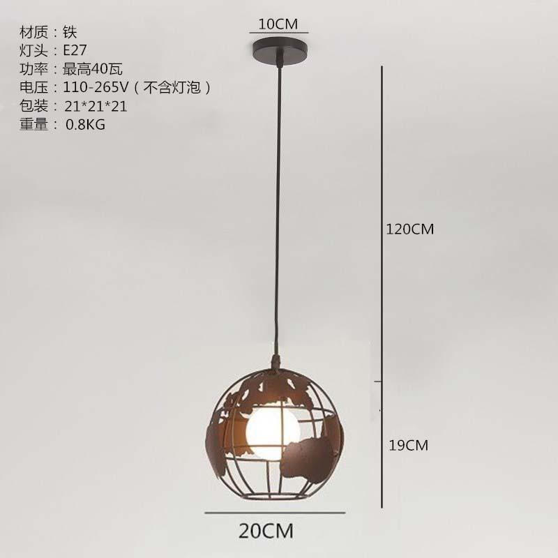 

Creative Earth Steel Frame Art Hanglamp LED Minimalist Retro Suspension Luminaires Interiors Iron Wires Chandeliers Pendant Lamp WITHOUT BULB