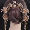 Women Bridal Hanfu Chinese Bride Accessories Pearl Antique Hair Stick Headdress Hairpin Hair Comb