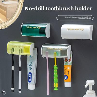 Perforation-free Toilet Wall-mounted Multifunctional Electric Toothbrush Shelf