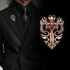 New Vintage Double Dragon Lapel Pins Brooch for Men Retro Animal Suit Shirt Collar Badge Accessories Jewelry Gifts