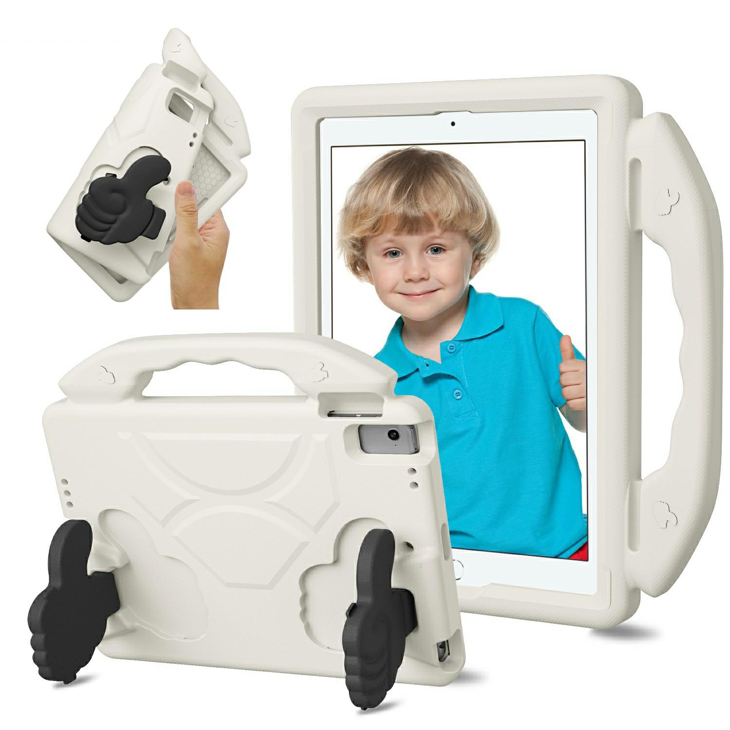 

Ultra-Soft EVA Case For iPad 9.7-inch (2018)/(2017)/Air 2/Air (2013) Thumb Kickstand Tablet Cover White