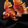Fashion GoldfIsh Brooch Woman Men's Animal Red Fish Corsage Coat Pin Buckle Sweater Badge Brooches Accessories