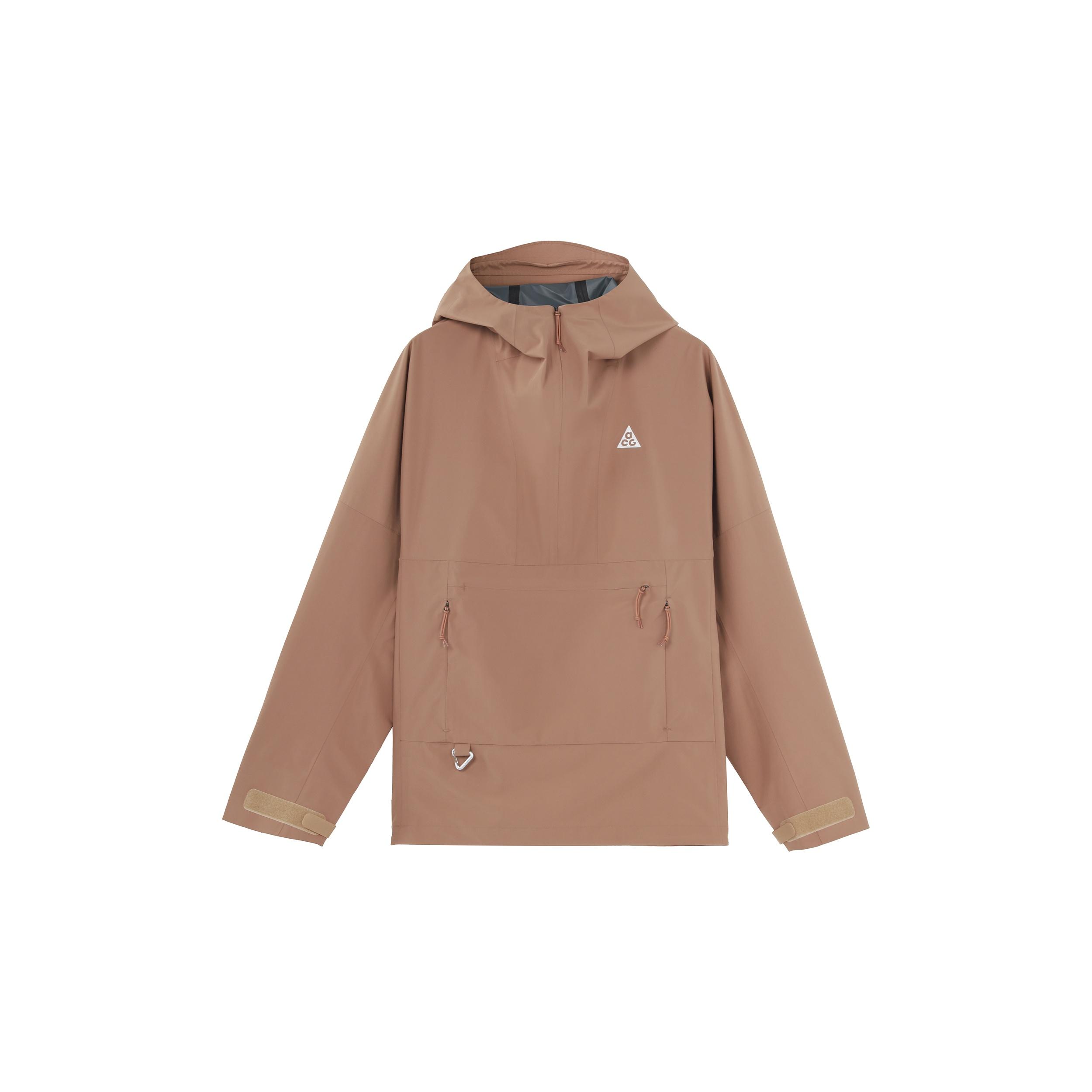Nike SS22 ACG Solid Color Minimalistic Casual Hooded Jacket Brown Men s DN3910-258 XXL