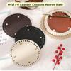 15*15cm Round Bottom For Knitted Bag PU Leather Bag Base with Holes Handmade DIY Crochet Bag Bottom Accessories