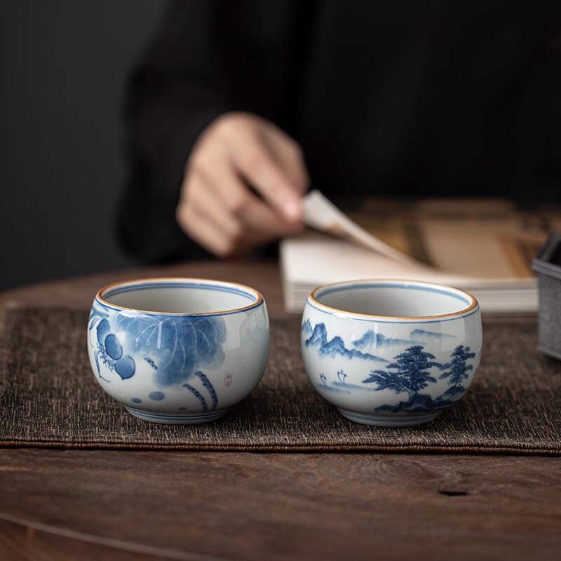 Su Shi Hand-Painted Ceramic Kung Fu Tea Cup