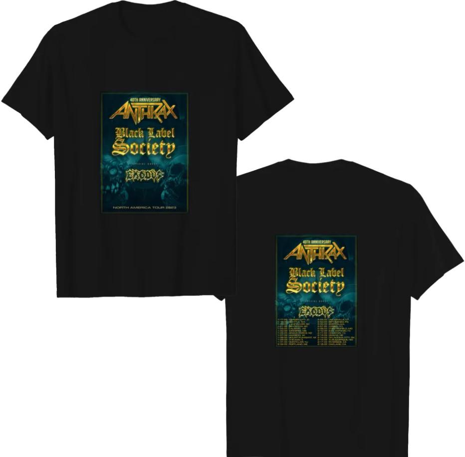 Anthrax & Black Label Society 40th Anniversary Tour 2023 Double SiTshirt Unisex T-Shirt S