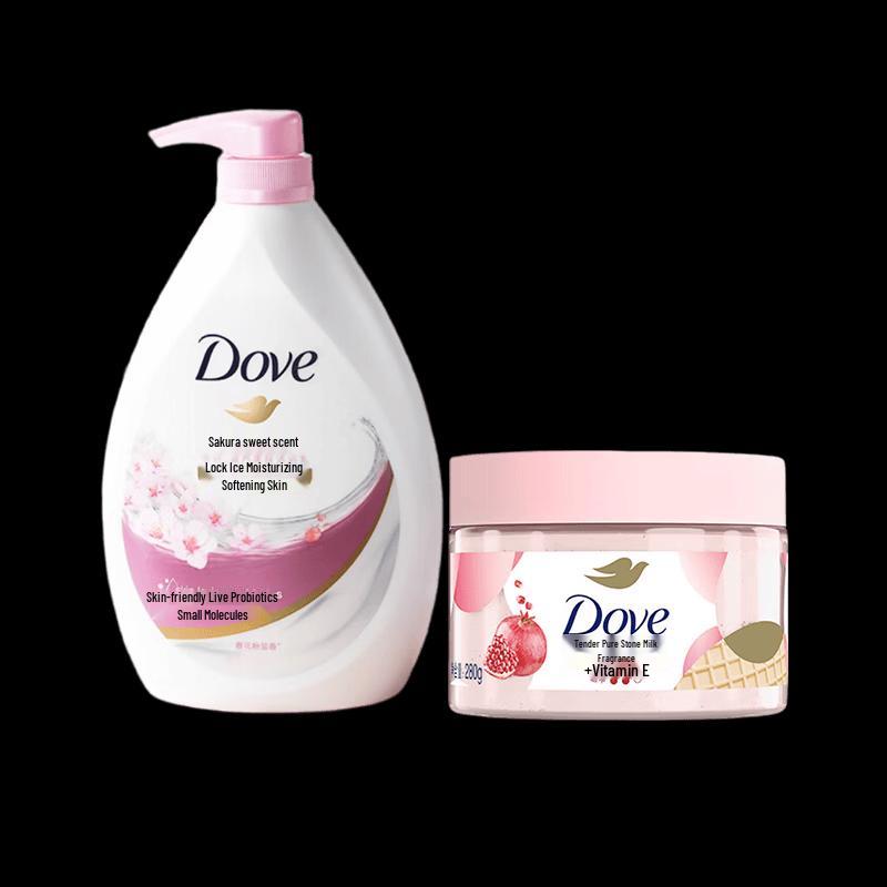 Dove Набор гель для душа «Цветущая вишня» и скраб «Гранат»