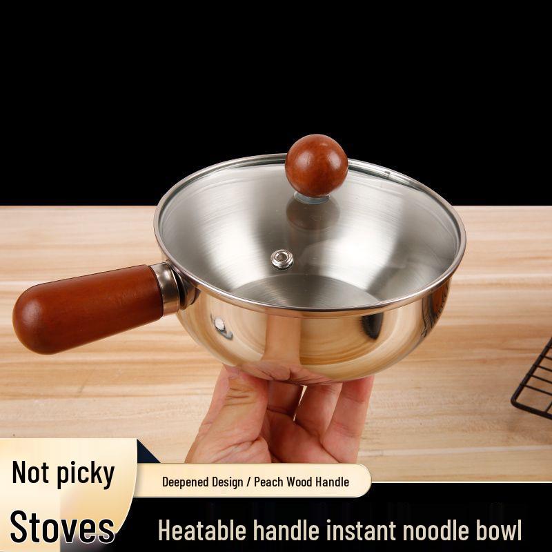 Stainless Steel Multi-Use Bowl: Milk Pot, Noodle Bowl, Oil Pot, Salad & Soup Bowl