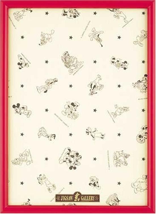 Tenyo in Wooden Puzzle Disney Exclusive 300 Red Mickey Emblem Hanging Cord Included (Tenyo) [Made Japan] Frame, Panel, Pieces, (30.5x43cm), Plate,