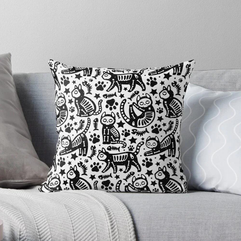 Skeleton Black Series Decorative Home Pillow Case Cushion Covers Autumn X  Modern Living Room Sofa Bed Halloween
