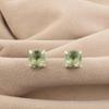 Green Amethyst Gemstone 925 Sterling Silver Jewelry Handmade Studs, Light-Weight Earring 1" For Her EE-181-12
