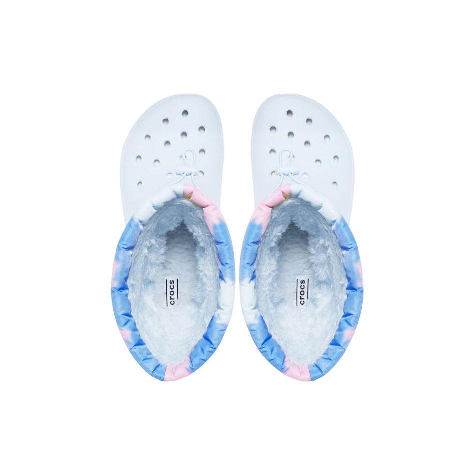 Crocs Classic Lined Neo Puff Boots 'Tie Dye Mineral Blue' 207328-002